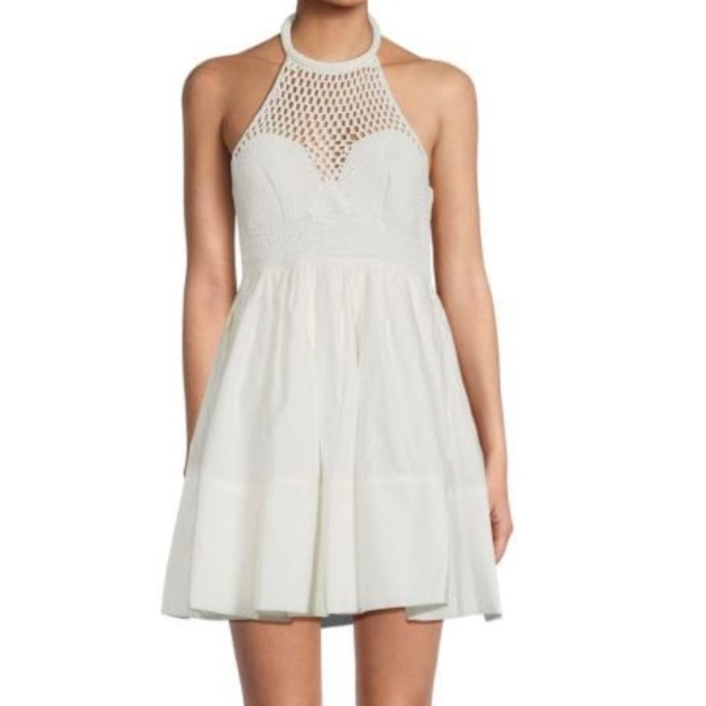 NWT A.L.C. Salines Crochet Neck Flare Dress Size 10